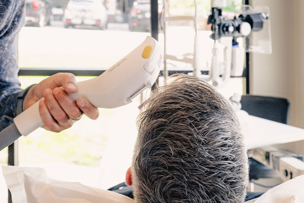 OptiLIGHT Dry Eye treatment in progress at our Asheville eye care center